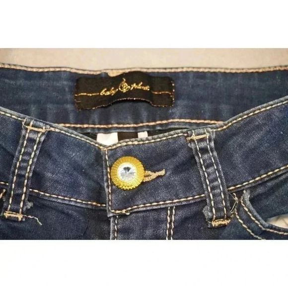 Vintage Baby Phat Y2K Single Stitch Pleated jeans Size 5 . Rhinestone Girlie - Picture 4 of 12